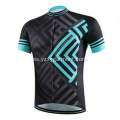 Maillot ciclista estampado azul y negro